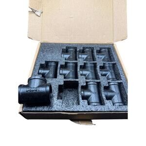 Home TZH Black Malleable Cast iron Pipe Threaded Tee 3/4 INCH Fittings Plumbing